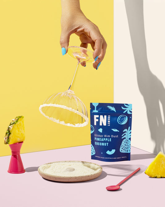 FN Lemons rim dust bundle – cocktail rim sugar and rim salt garnish set -rim on glass