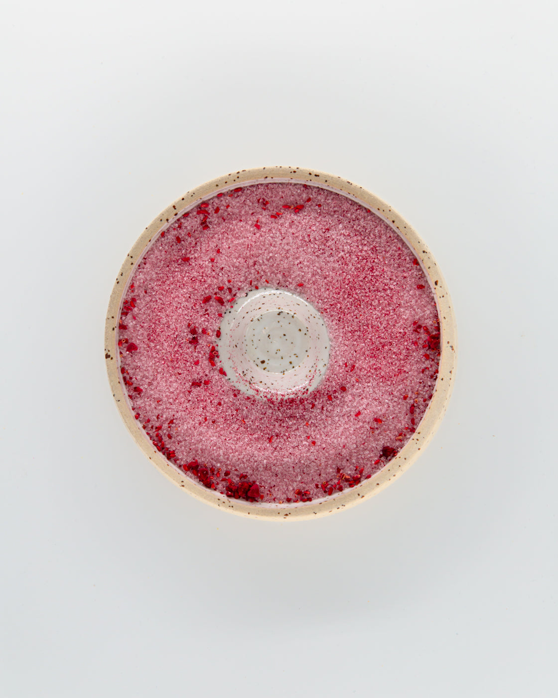 FN Lemons ceramic cocktail rim dish – rim sugar dish for cocktail garnishes - raspberry rim