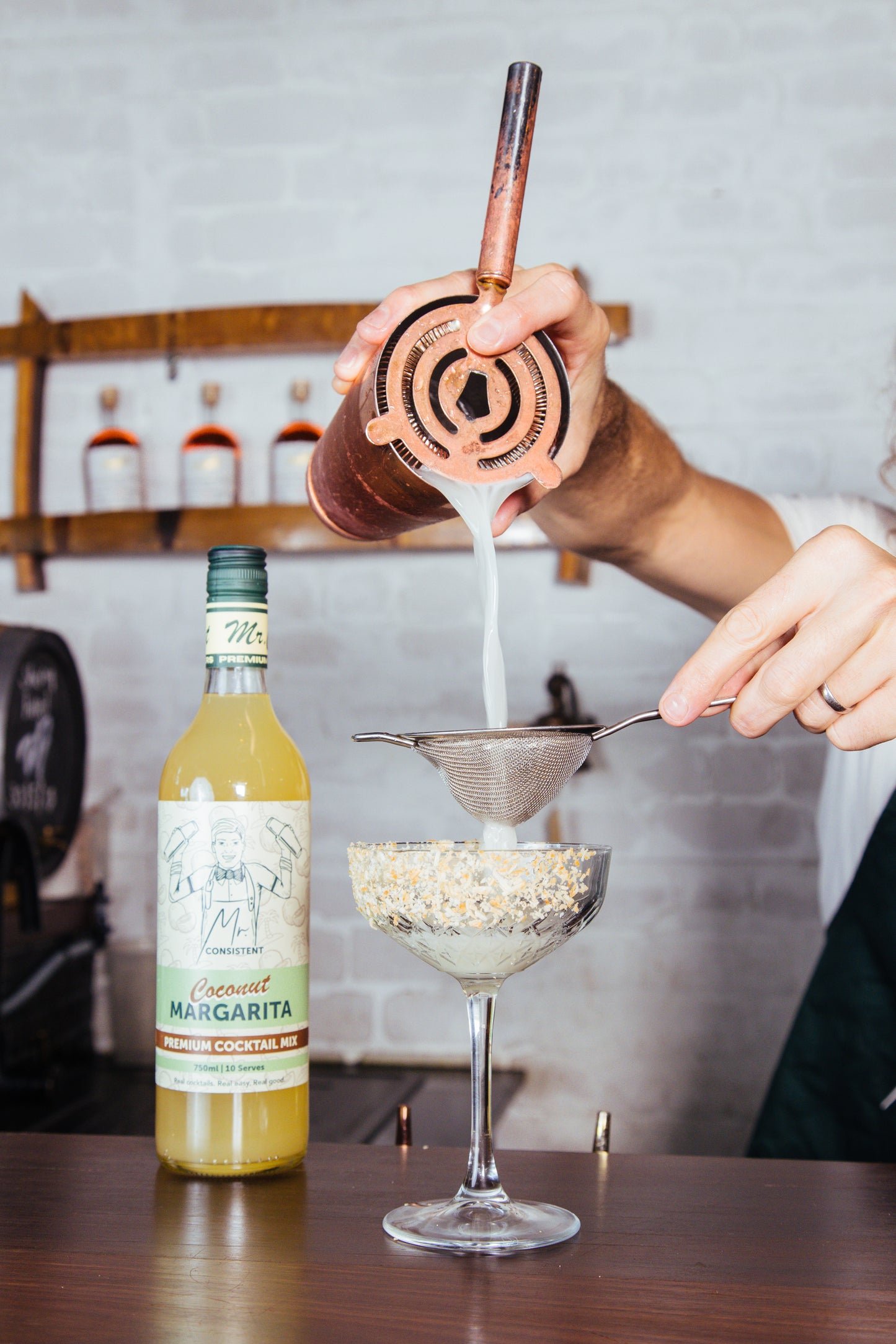 Mr consistent coconut margarita pour
