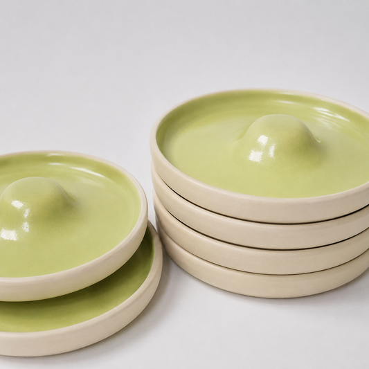 Ceramic Cocktail Rim Sugar & Salt Dish - Matcha Mist