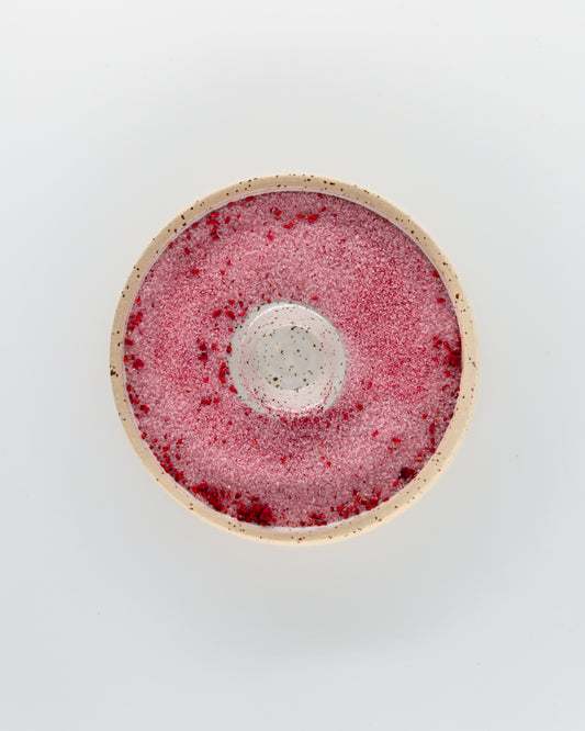 FN Lemons ceramic cocktail rim dish – rim sugar dish for cocktail garnishes - raspberry rim