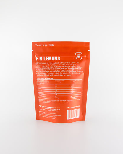 FN Lemons citrus chilli margarita rim salt – spicy cocktail rim salt garnish - pack back