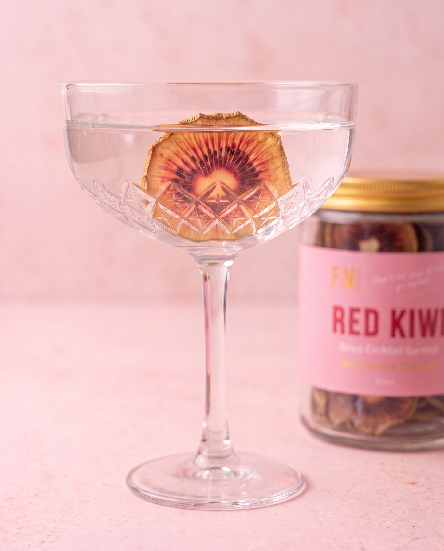 Dried Red Kiwifruit in Cocktail