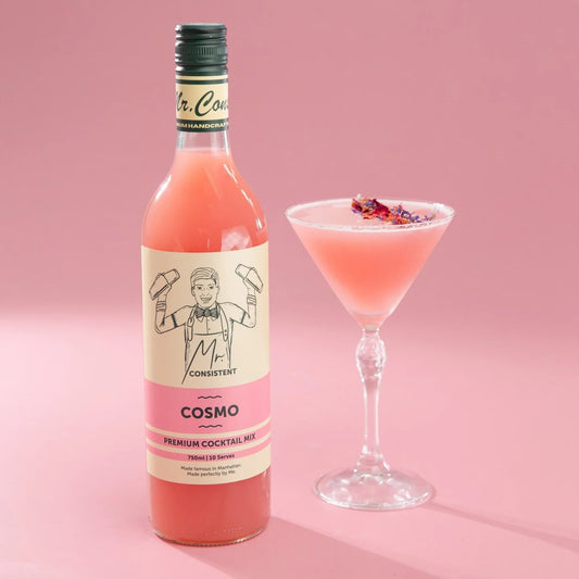 Mr Consistent Cosmo with cocktail